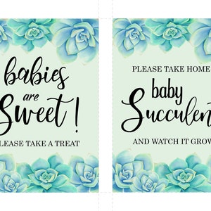Baby-Dusche-Sukkulenten-Thema - PRINTABLE