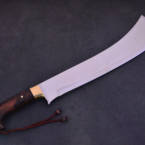 Machete | Hunting & shops Camping Knife, Walnut Handle, Stainless Steel