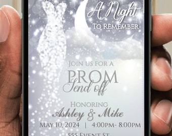 Prom Invitation - Silver -  Invitation