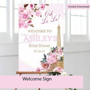 Paris Welcome sign - INSTANT DOWNLOAD