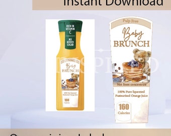 Baby Brunch Orange juice label