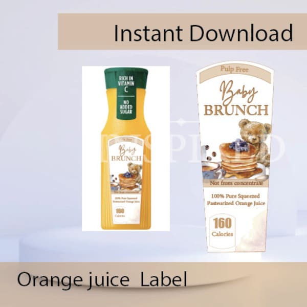 Baby Brunch Orange juice label