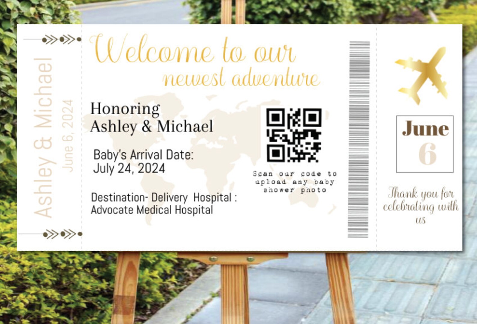 Airplane Ticket Welcome Sign- INSTANT DOWNLOAD - Etsy