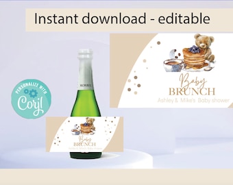 Baby Brunch Mini Champagne label