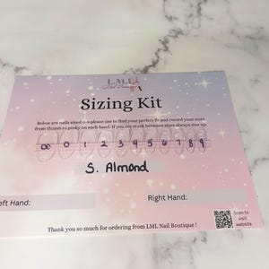 Press on Nails Sizing Kit