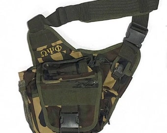 Que Psi Phi - Waterproof Hiking Sling Tactical Waist Bag - Camouflage