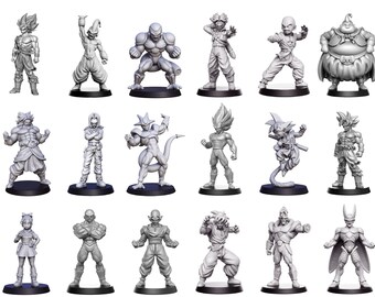 Pack de figurines DBZ, modèle 3D, fichiers STL pour impression 3D