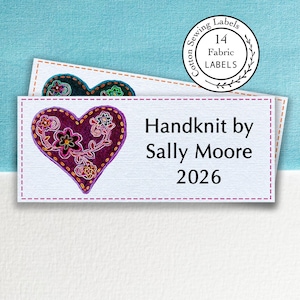 Fabric labels Knitting Labels Hand Knit By Labels Personalized Knitting Tags Knit Labels for Blankets Logo Labels