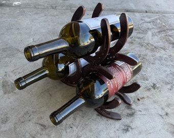 Wine Bottle Holder and/or Decorative Sculpture Western Cowboy Metal Spurs NEW