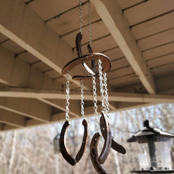 Horse Shoe Wind Chime Etsy
