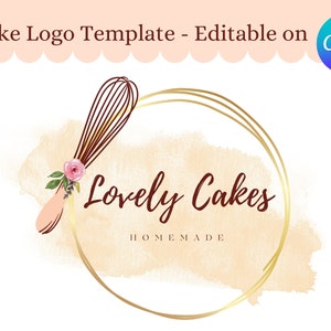 Cake Business Logo - Creation Design Logo - Bakery Logo - Baking Logo - Cake Logo - Bakery Logo Design - Editable Template