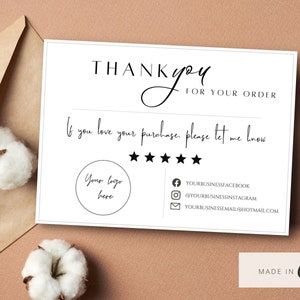 Business Thank You For Your Purchase Cards - Thank You For Your Order cards - Thank You For Supporting My Small Business Thank You Cards