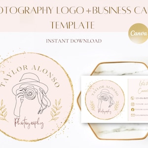 Logo pour photographe + photographie modèle de carte de visite - Branding Kit photographie - Premade photographie Logo - carte de visite Unique