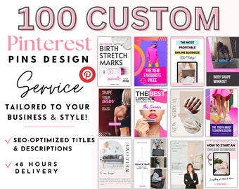 Custom Pinterest Pin Designs For All Businesses | SEO-Optimized Pin Titles And Descriptions | Pinterest Pins | Social Media Branding