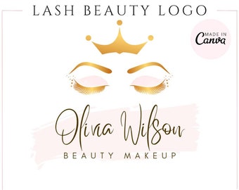Logotipo de pestañas - Diseño de logotipo de pestañas - Logotipo de artista de maquillaje - Logotipo de pestañas - Diseño de logotipo de belleza - Logotipo de boutique - Logotipo de salón - Logotipo de pestañas -