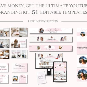 Youtube-miniatyrbild, YouTube-varumärkespaket, rosa Youtube-miniatyrbildsmall, YouTube-innehållsplanerare, Social Media Manager, YouTube-kanalpaket bild 7