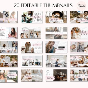 youtube thumbnails template, youtube content creator branding kit template