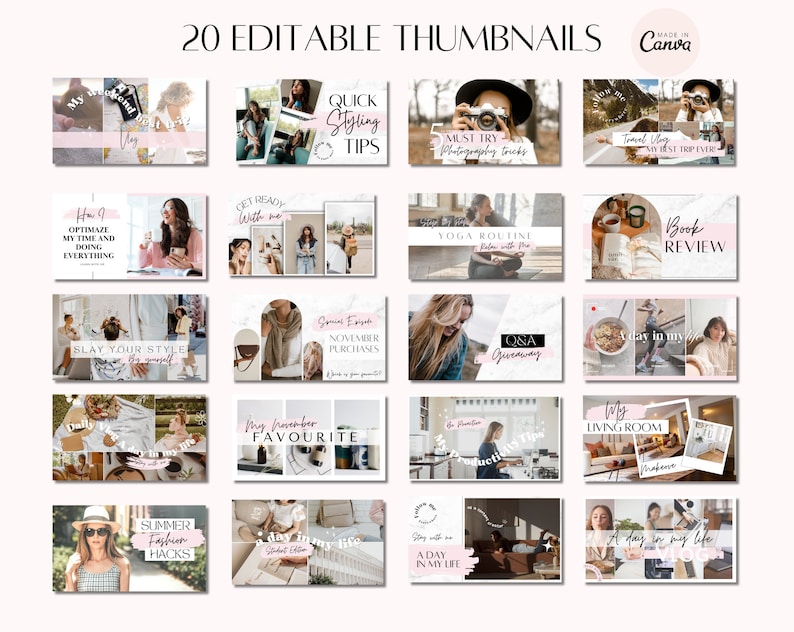 youtube thumbnails template, youtube content creator branding kit template