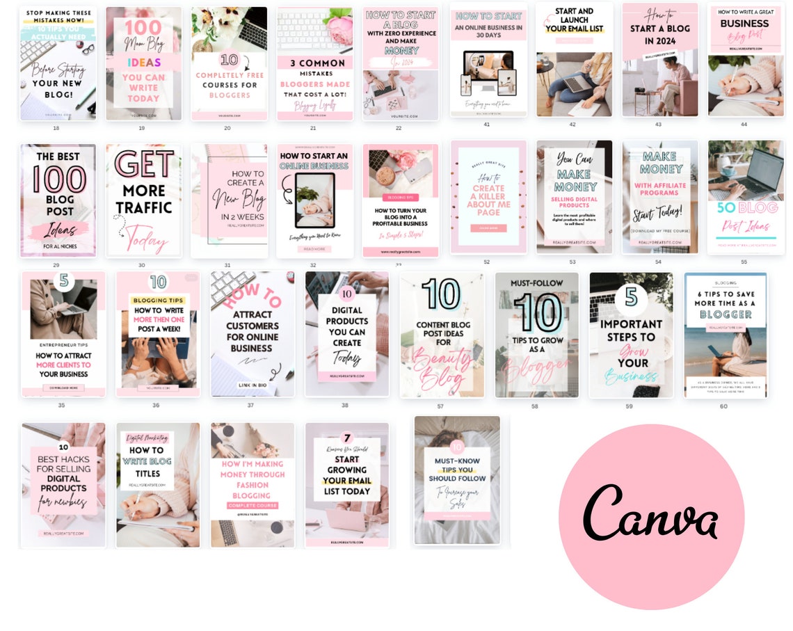 Pinned Interest Pinterest Pin Templates | Pin Templates | Pinterest Templates | Pink ...