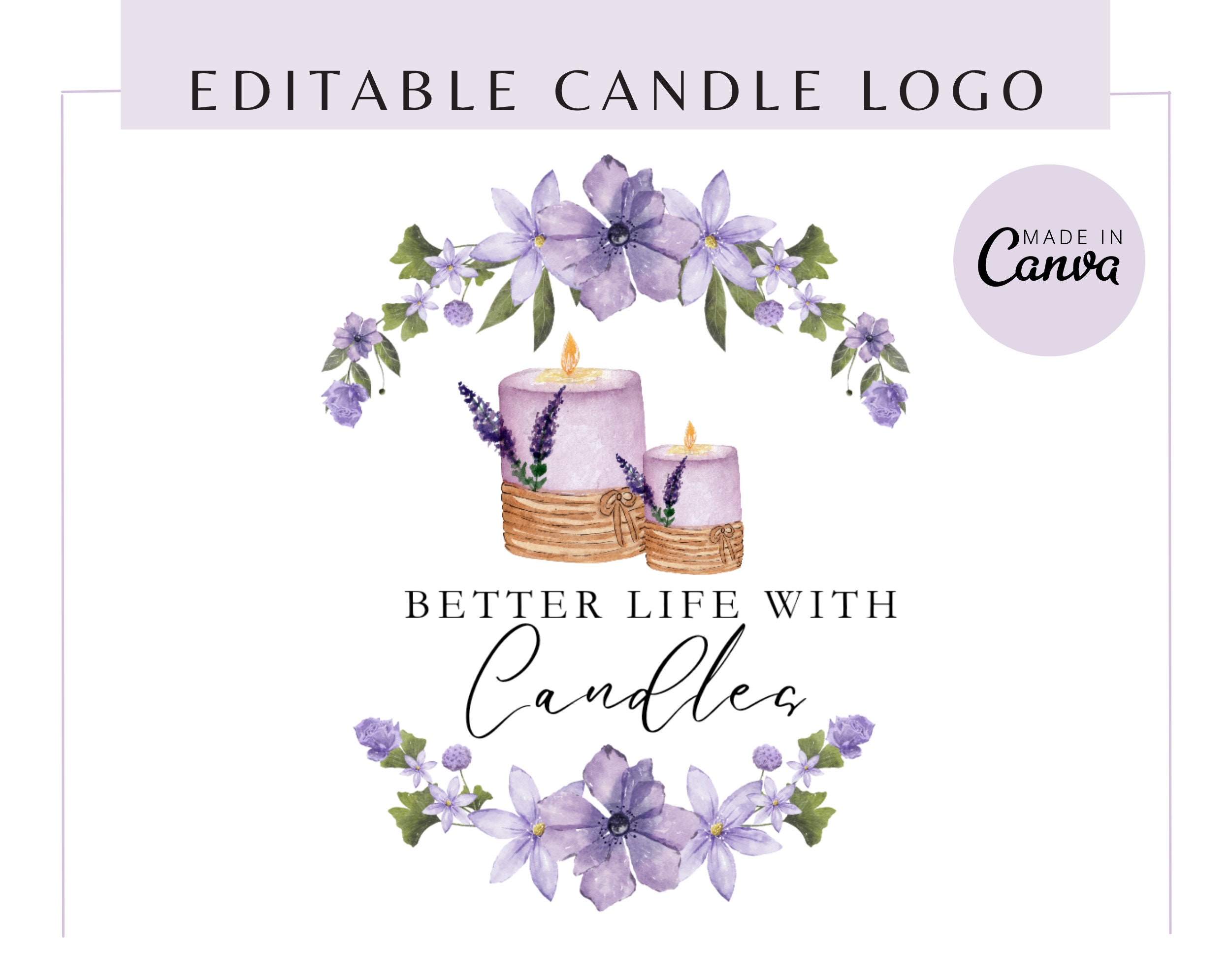 Candle Logo Design, Candle Logo, Candle Logo Template, Candle Business