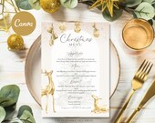 Christmas Menu Template Editable, Dinner Menu template, Restaurant Menu Template, Christmas Bar Menu, Holiday Menu, Menu Card Design