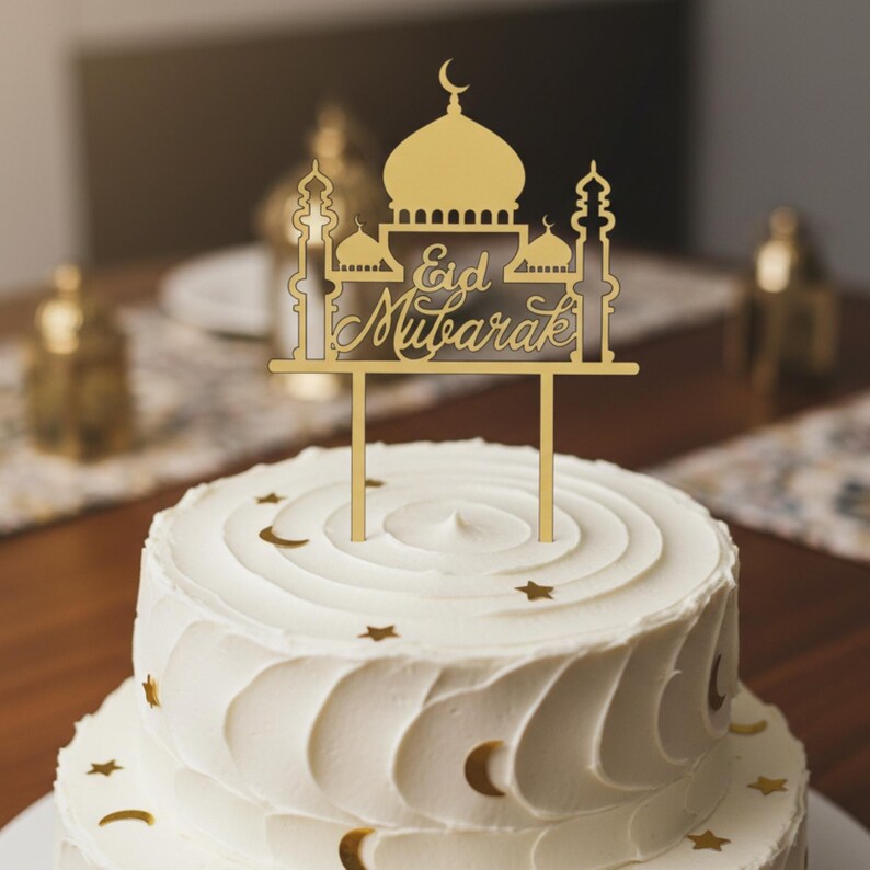 Eid Mubarak Cake Topper SVG | Ramadan Laser Cut File (digital Download ...