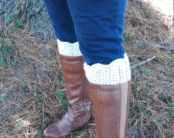 Scallop Edged Boot Cuffs for Tall boots