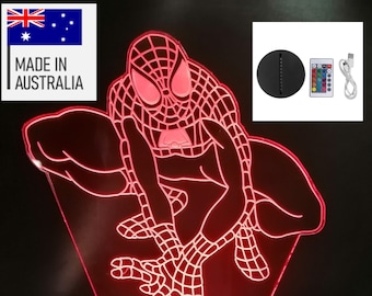 Spiderman Personalised LED light display with remote control