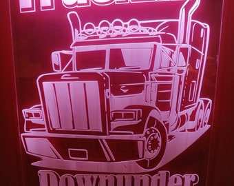 Truck Led wall hanging sign with remote multi color with control app