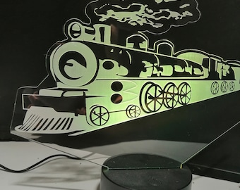 Steam Train illusion lamp Multicolor with remote control