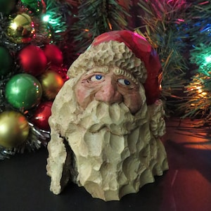 Carved Rustic Santa