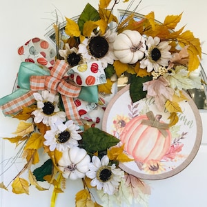 Whimsical  fall pumpkin wreath