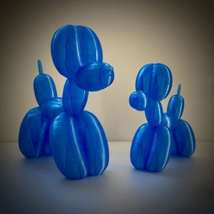 Standing Balloon Dog Figurine Sculpture, 3D Printed Dog Puppy Animal Statue, Funny Dog Desk Décor, Modern Table Top Décor, Dog Mom Gifts