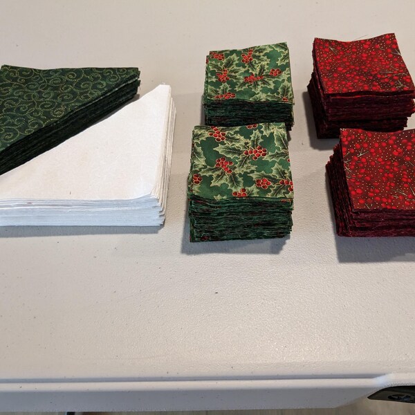 Christmas Quilt kit: King Size 105" x 115" Precut quilt kit, precision cut, **Purchase Binding, Backing, Border & Batting Separately**