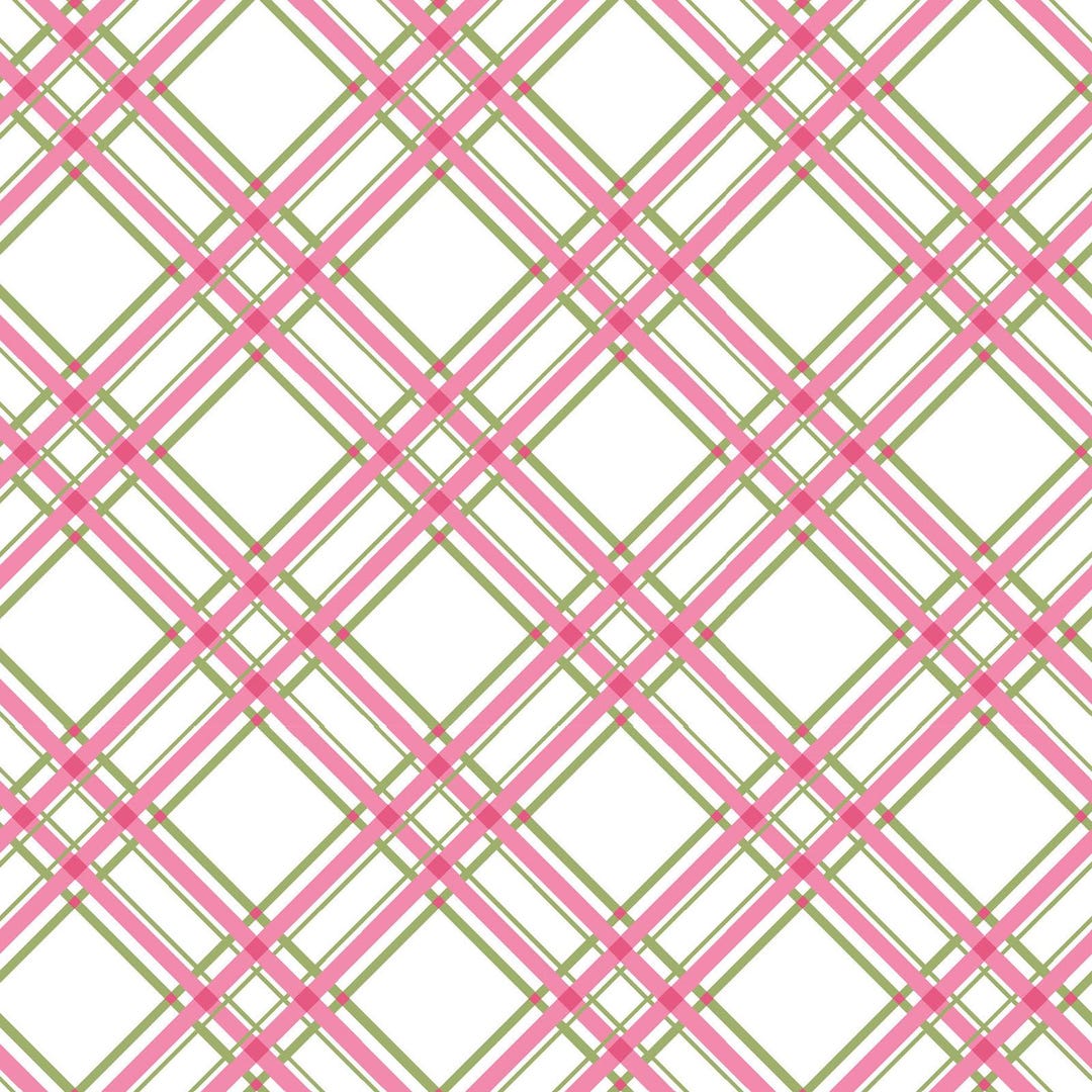 Maywood Studios MAS Pink Green Plaid - Etsy