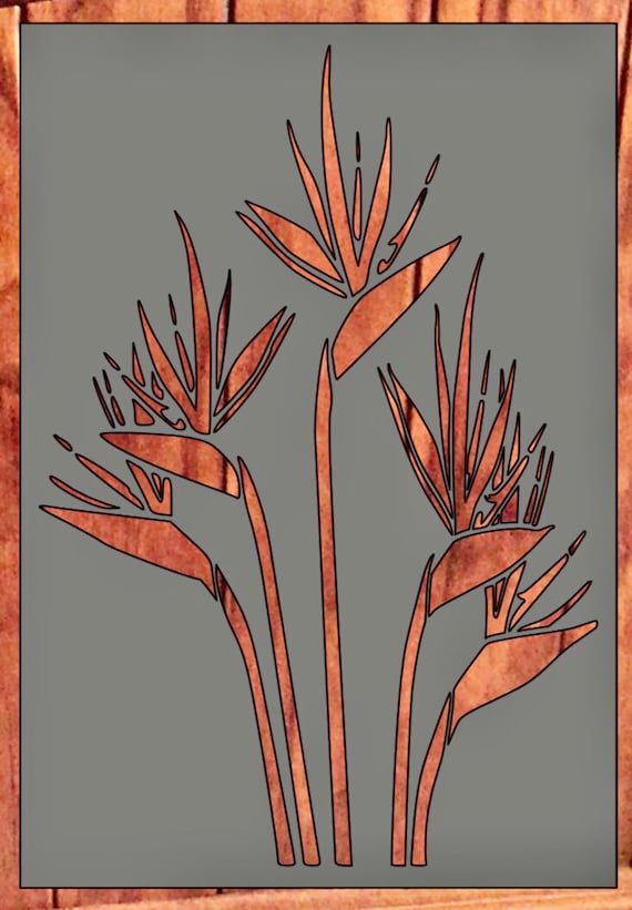 Bird of Paradise Stencil - Etsy Australia