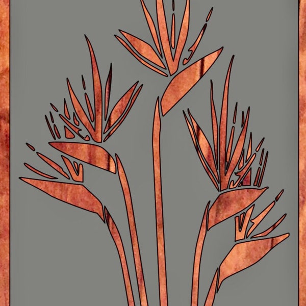 Bird of Paradise Stencil - Etsy