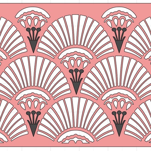 Art Deco Scallop Stencil