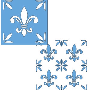 Vintage Fleur De Lis Tile Stencil