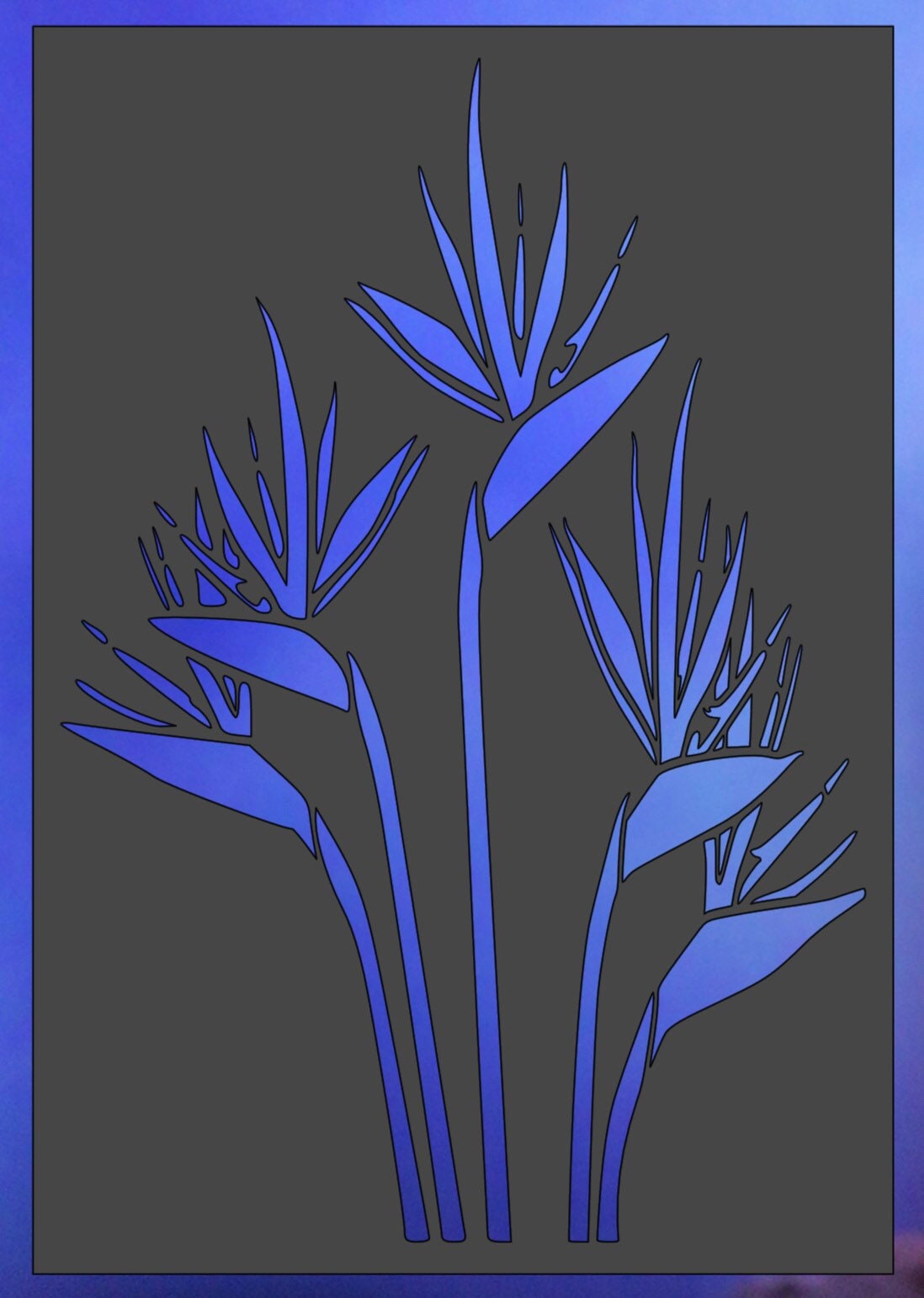 Bird of Paradise Stencil - Etsy Australia