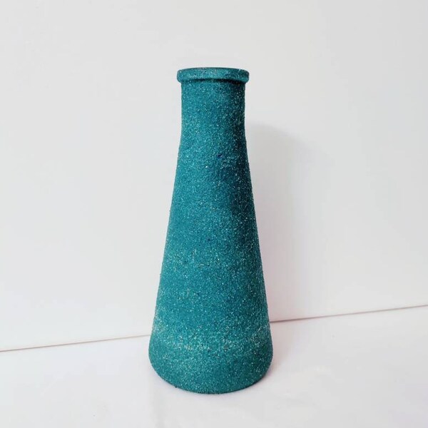 Teal Flower Vase Etsy