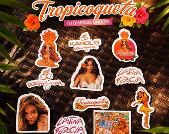 TROPICOQUETA STICKERS , Bichota stickers,  girl power stickers, Carolina stickers,