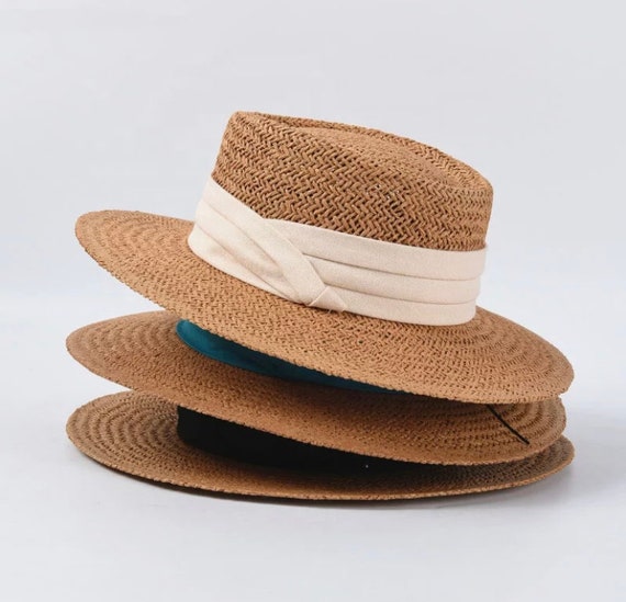 Boater Hat/ Woven Paper Straw Hat 
