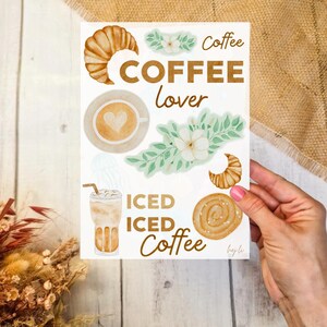 Iron-on picture set Coffee A5 iron-on patches pictures to iron on patches iron-on picture iron-on pictures fabric