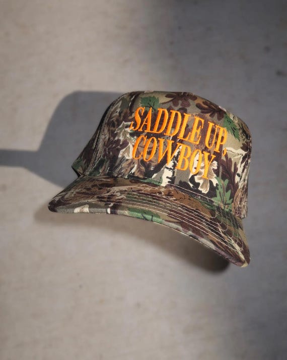 Saddle up cowboy trucker hat western hat for women camo trucker hat country concert hat rodeo outfit hat cowgirl hat gift