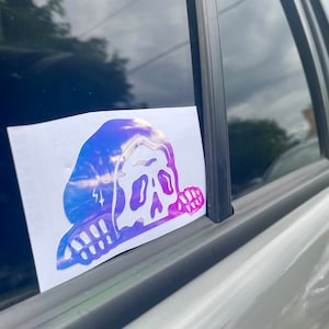 Calcomanía holográfica del coche, Jdm, pegatina de peeper, calcomanía de coche esqueleto, estandarte de parabrisas, pegatina de peeper de clase al acecho, pegatina Jdm