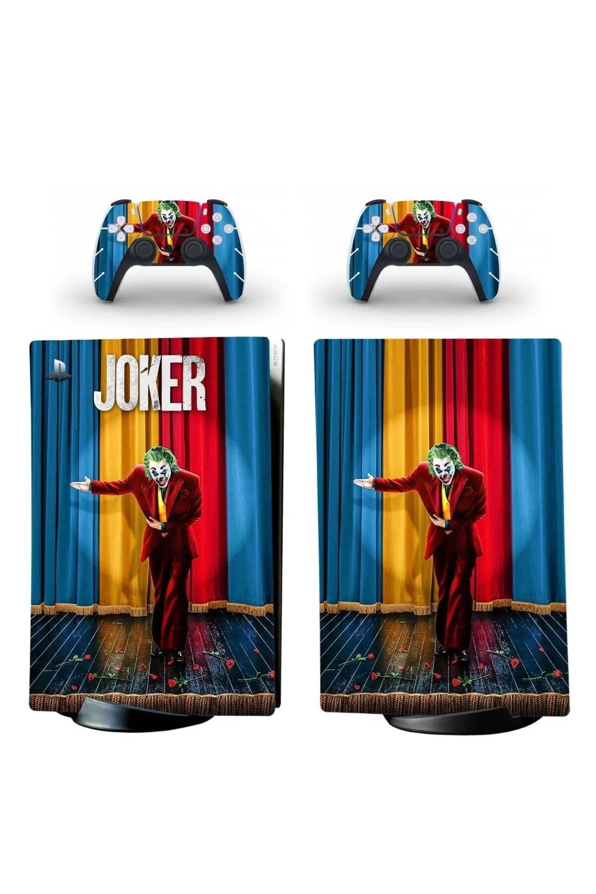 GNG PS5 Console Dark Joker From Batman Skin Decal Vinal Sticker + 2  Controller Skins Set