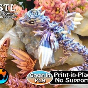 ベビー ローズウィング ドラゴン、Cinderwing3D、3D 印刷用の STL ファイル、STL 印刷ファイル、関節式 Flexi Wiggle ペット、その場で印刷
