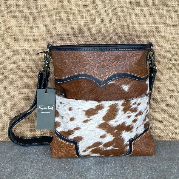 Western Purse Bag Cowhide Purse Crossbody Messenger Bag