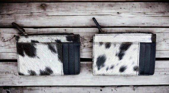 Western Wallet Cowhide Wallet - BLACK TONES